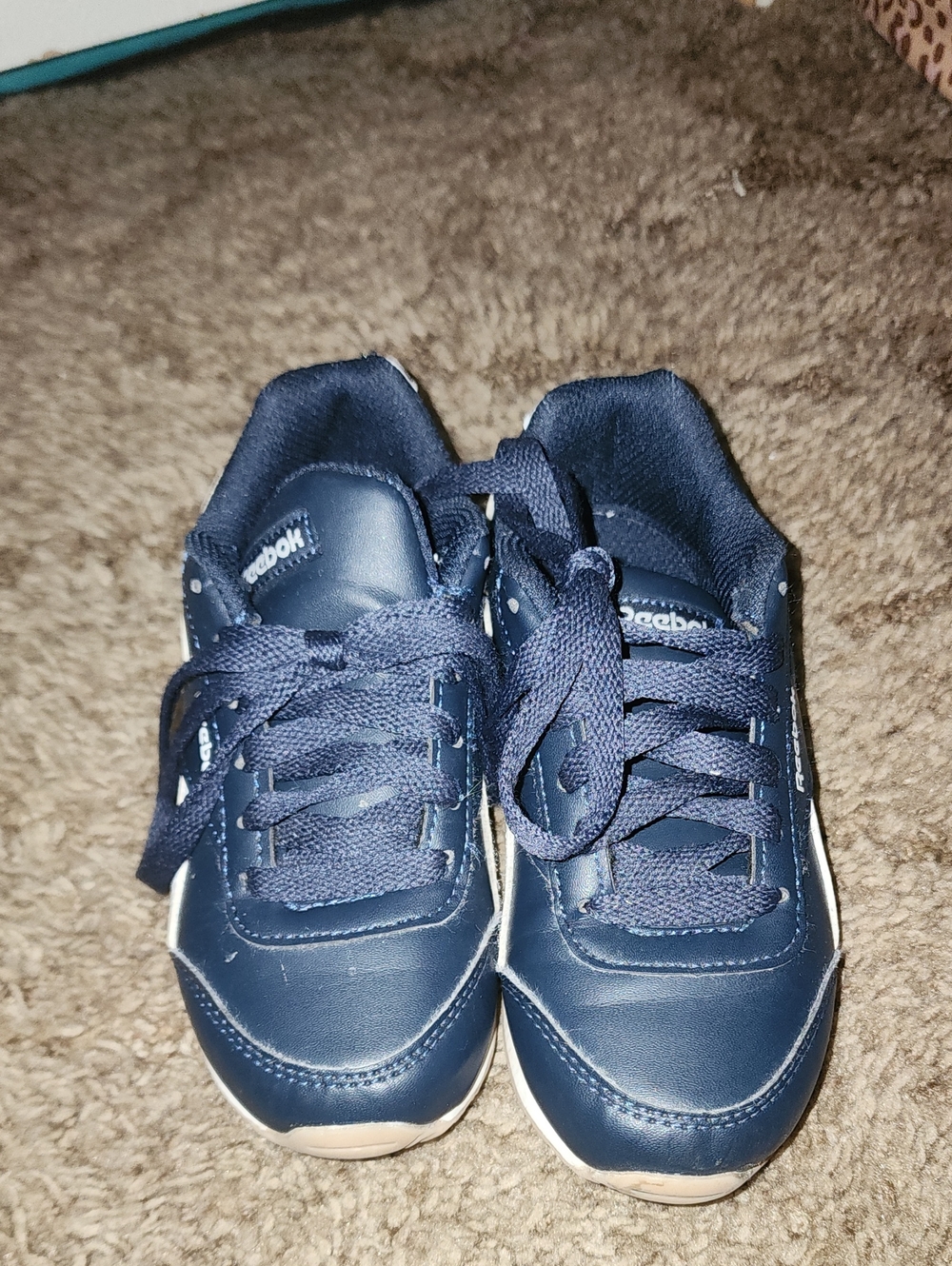 Reebok Kids Navy Blue Lace-Up Sneakers